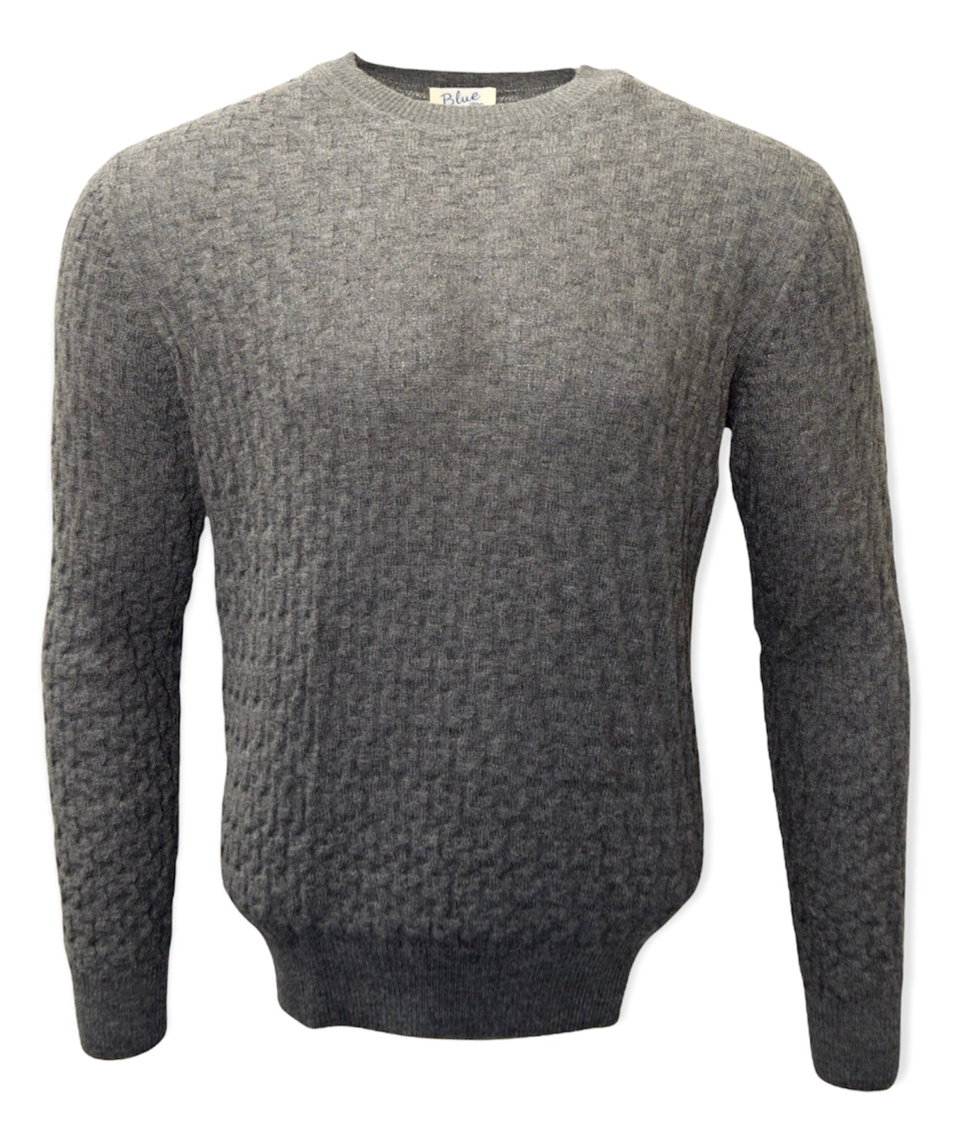 Men's Baby Alpaca Lattice Crewneck Sweater - On Sale!